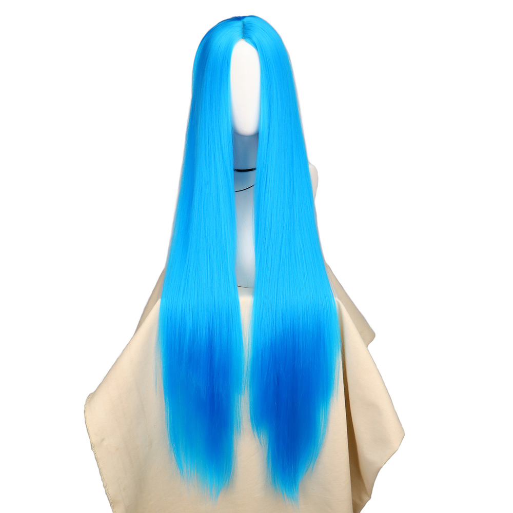 QQXCAIW Cosplay 100cm długie n – Anime Cosplay Blue Hair recenzja i cena