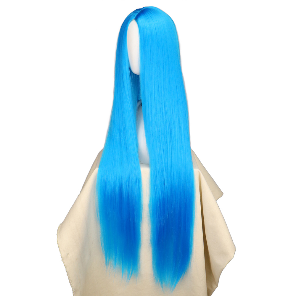 QQXCAIW Cosplay 100cm długie n – Anime Cosplay Blue Hair recenzja i cena