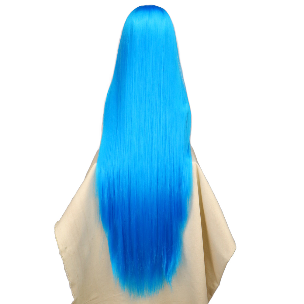 QQXCAIW Cosplay 100cm długie n – Anime Cosplay Blue Hair recenzja i cena